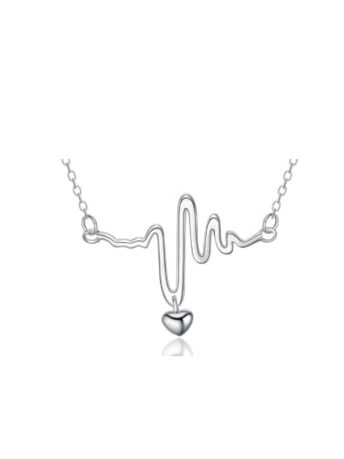 Smooth Wave Shaped Simple Style Necklace
