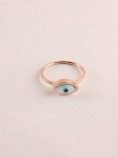 Eye-shape Fashion Titanium Ring
