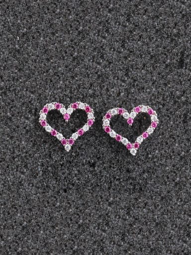 925 Sterling Silver  Love Heart Fashion And Temperament Earings