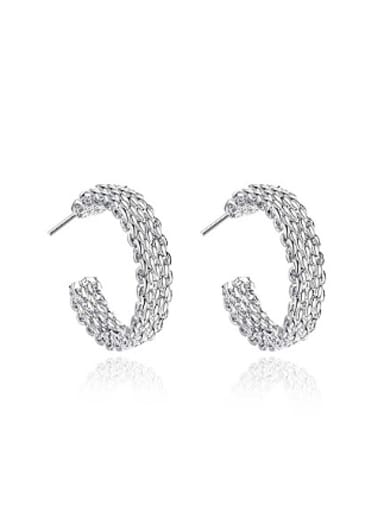 Simple Semicircle Women Stud Earrings