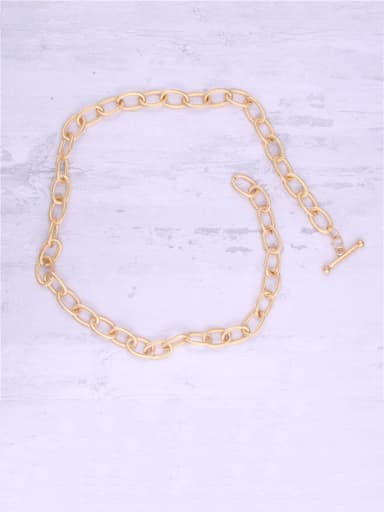 Titanium With Gold Plated Simplistic Chain Necklaces