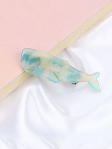 Alloy With Cellulose Acetate Simplistic Whale Barrettes & Clips