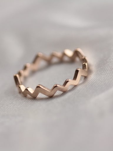 Fashion Irregular Women Titanium Ring