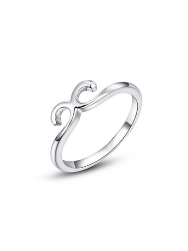 Delicate Platinum Plated Alloy Ring