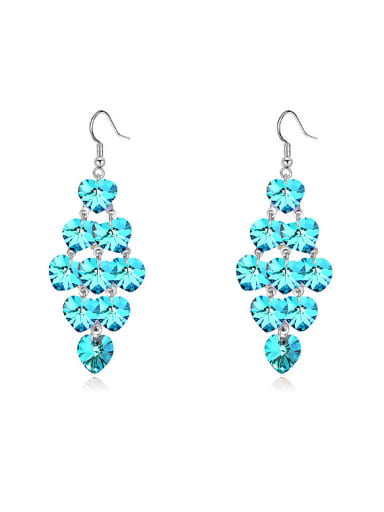 Exaggerated Cubic austrian Crystals Drop Earrings