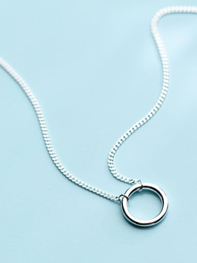 925 Sterling Silver With Platinum Plated Trendy Round Necklaces