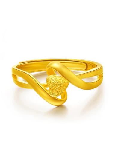 24K Gold Plated Heart Shaped Ring