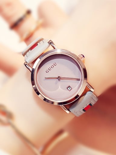 2018 GUOU Brand Simple Mechanical Watch