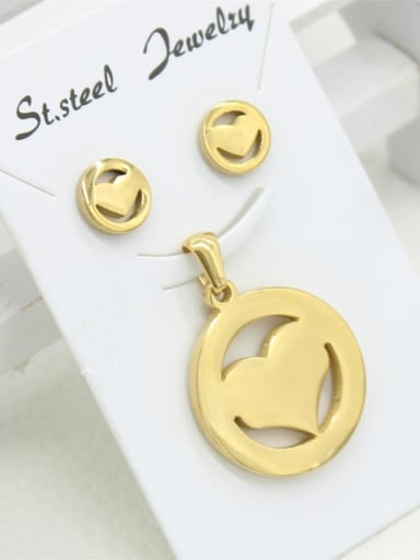 Stainless Steel Circular Heart-shaped Set