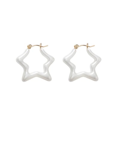 Alloy With Gold Plated Simplistic Star Clip On Earrings