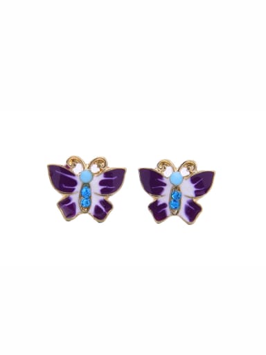 Small Butterfly Enamel stud Earring