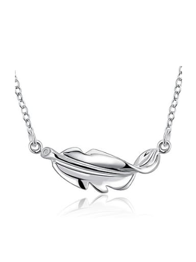 Fashion Leaf Silver Plated Necklace