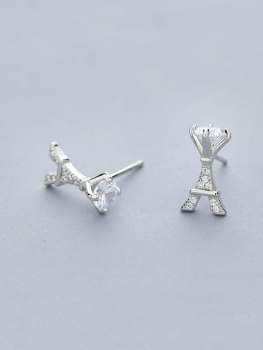 Exquisite Tower Shaped Zircon Stud Earrings