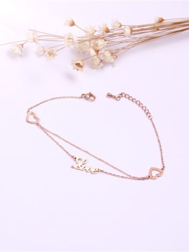Korean Style Double Chain Creative Anklet