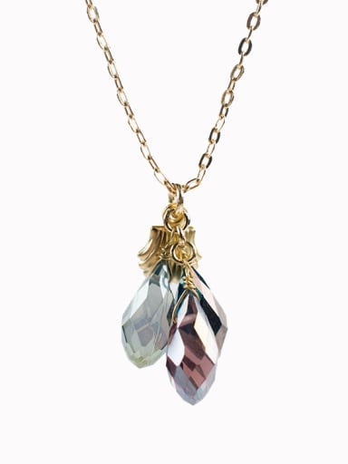 Exquisite Colorful Crystals Shell Shaped Necklace