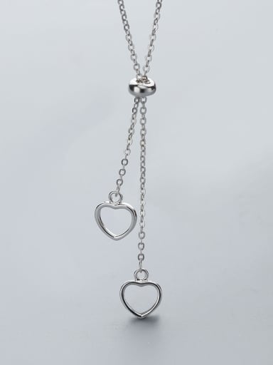 Heart-shaped Sweater Necklace