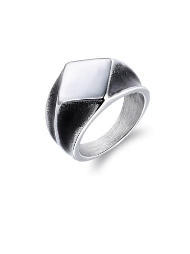 Stainless Steel With Smooth Personality Geometric Men Rings