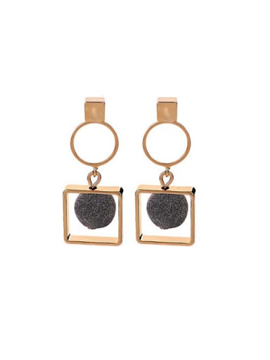 Personality Gold Plated Geometric Shaped Stud Earrings
