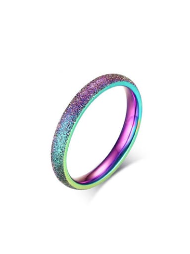 Fashionable Colorful Geometric Shaped Titanium Ring