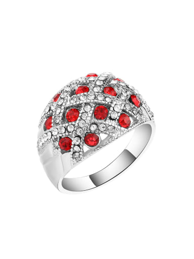 Retro style Cubic Crystals Alloy Ring