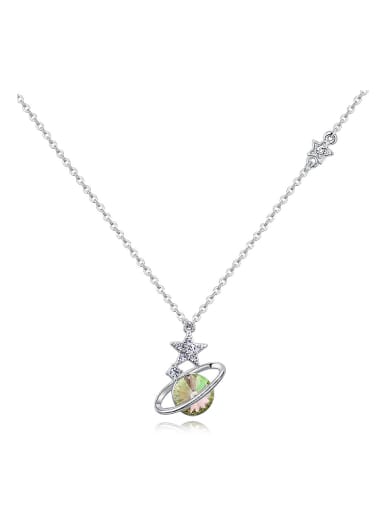 Simple Little Star Round austrian Crystal Alloy Necklace