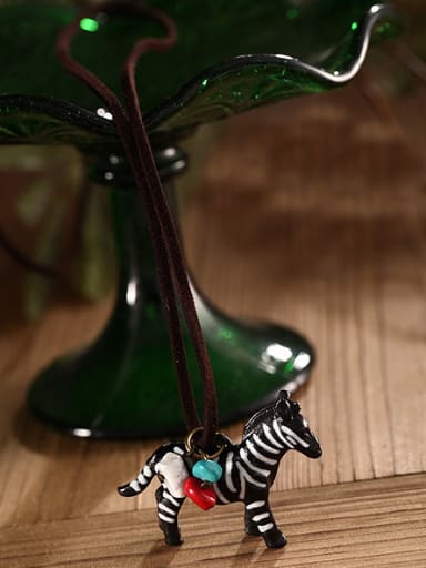 Women Delicate Zebra Shaped Necklace