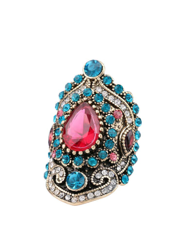 Retro style Alloy AAA Resin Crystals Ring