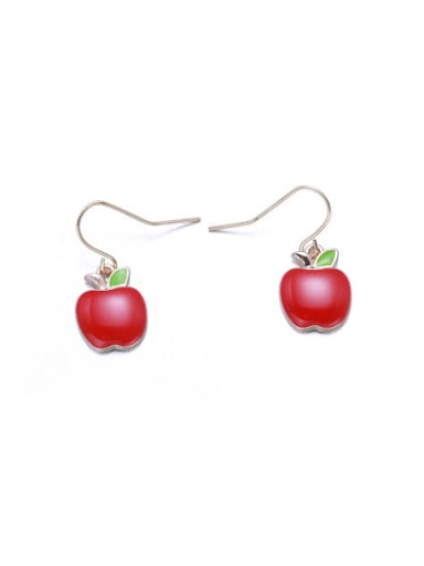 Women Lovely Apple Shaped Drop Earrings