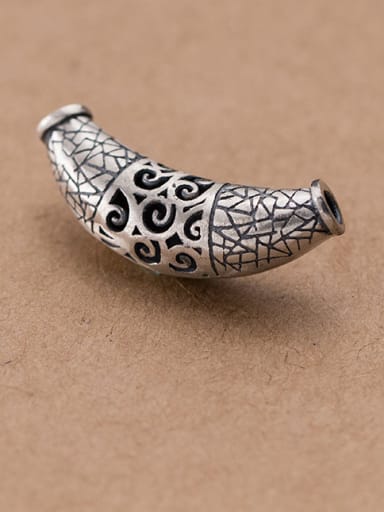 925 Sterling Silver With Antique Silver Plated Hollow cloud Bent Pipe