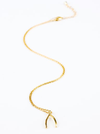 Temperament Y Shaped 16K Gold Plated Necklace