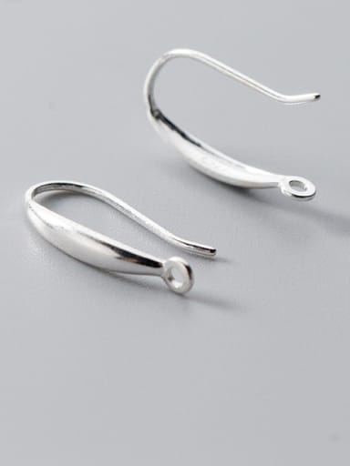 925 Sterling Silver With Silver Plated Trendy Hook Earrings