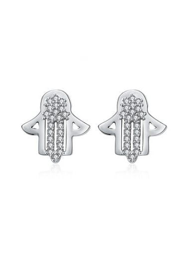 All-match Scarecrow Shaped Rhinestone Stud Earrings