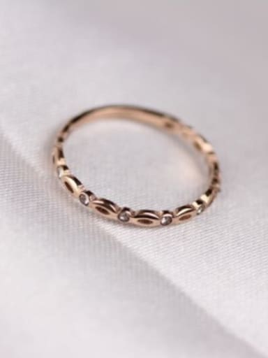 Simple Style Zircons Women Ring