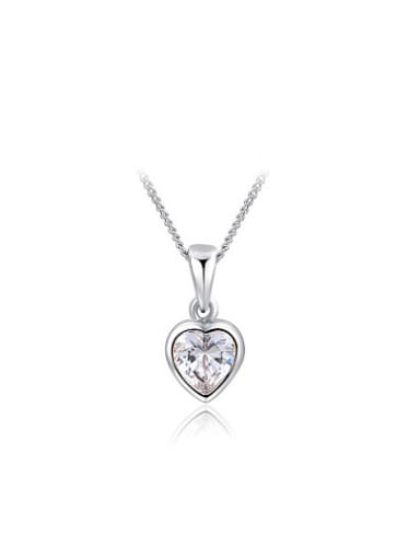 All-match Platinum Plated Heart Shaped Alloy Necklace