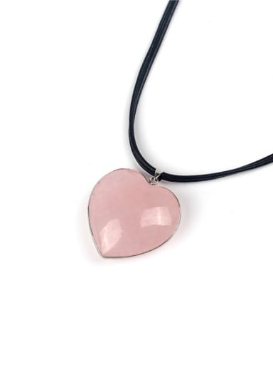 Pink Heart-shape Pendant New Design Necklace