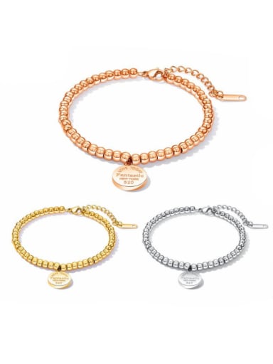 Stainless Steel With Rose Gold Plated Simplistic Charm heart Bracelets