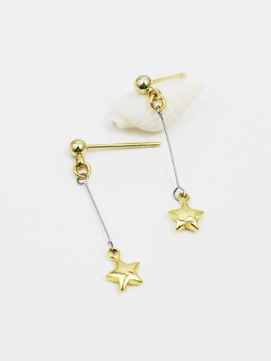 Trendy 16K Gold Plated Star Shaped Earrings