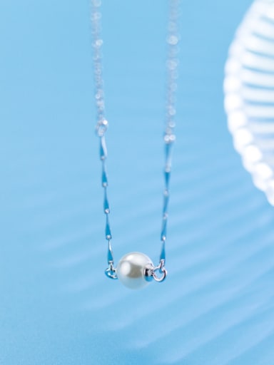 Temperament Artificial Pearl S925 Silver Necklace