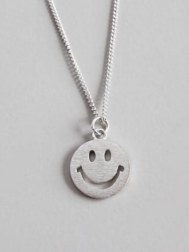 Sterling Silver minimalist smile Necklace