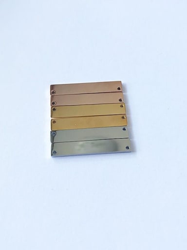 Stainless Steel With Gold Plated Simplistic Square Charms
