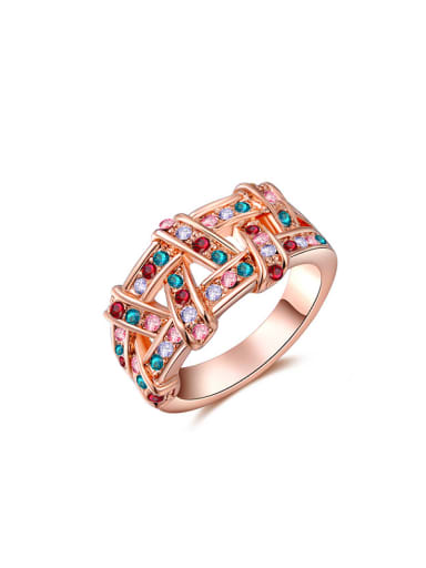 Elegant Multi-color Austria Crystal Ring