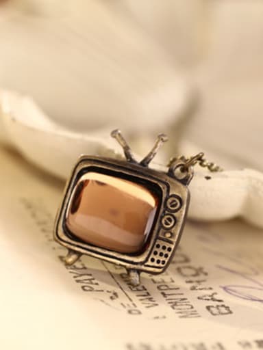 Vintage Women Television Shaped Necklace