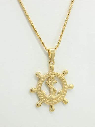 Round Anchor Coarse Sweater Necklace