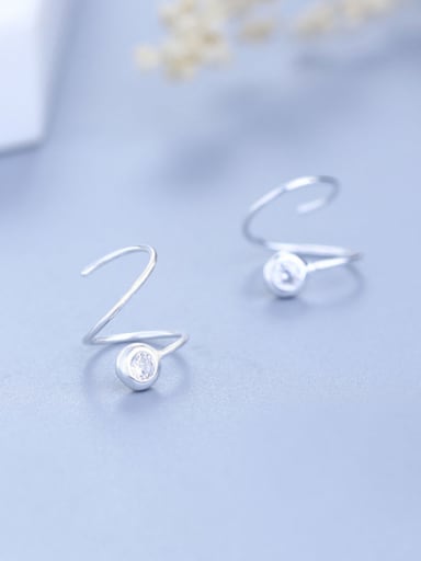 925 Silver Spiral Shaped Stud Earrings