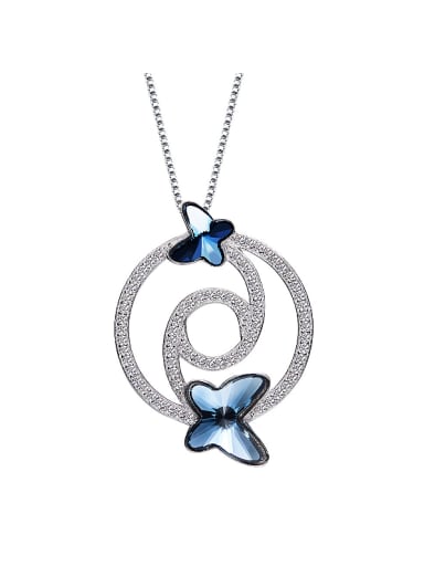 2018 S925 Silver Butterfly-shaped Necklace