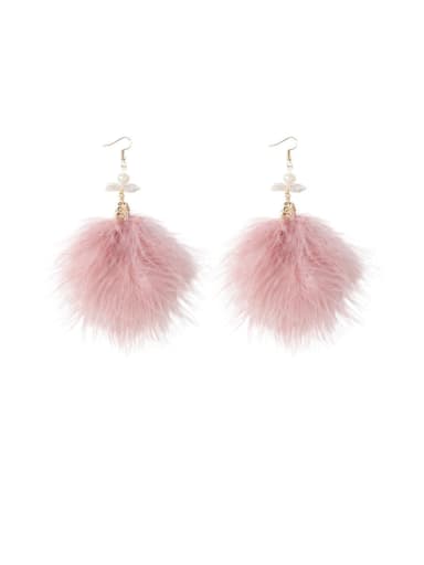 Alloy With Gold Plated Simplistic  Irregular Feather Hook Earrings