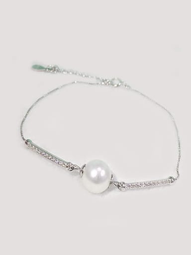S925 silver shell pearl fashion bracelet