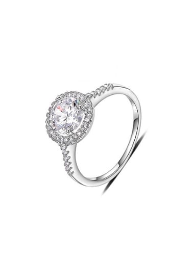 Delicate Round Shaped AAA Zircon Ring