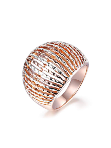 Delicate Rose Gold Plated Wave Shaped Ring