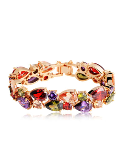 Copper With Gold Plated Fashion Water Drop Party Bracelets